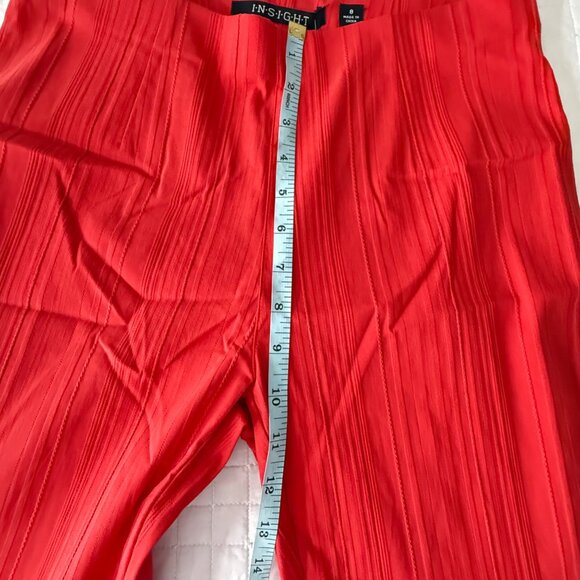 Insight Womens Red Pants Size 8 Rayon/Nylon Side Slit - Picture 7 of 10